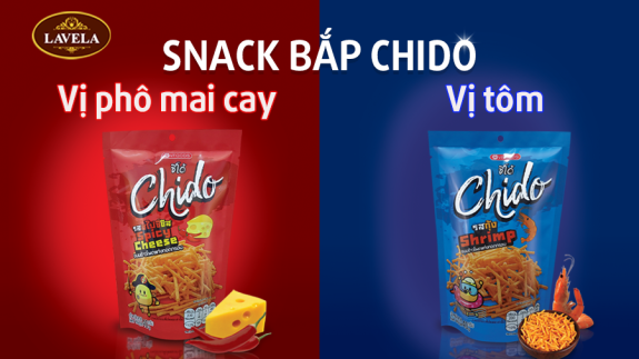 SNACK BẮP HIỆU CHIDO - ĐẬM ĐÀ VỊ TÔM, GIÒN TAN ĐẦU LƯỠI