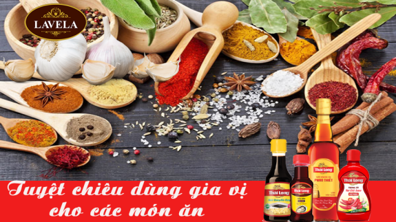 TUYỆT CHIÊU SỬ DỤNG GIA VỊ CHO CÁC MÓN ĂN